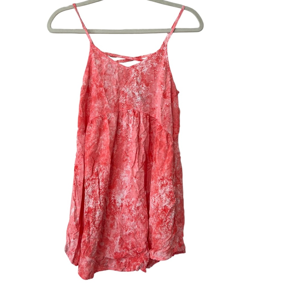 Wild Fable Orange Pink Marble Print Dress